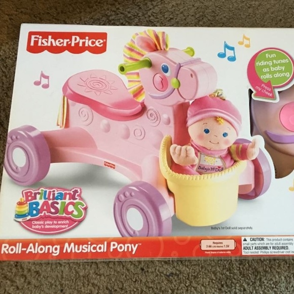 Fisher Price Other Nib Fisherprice Rollalong Musical Pony New